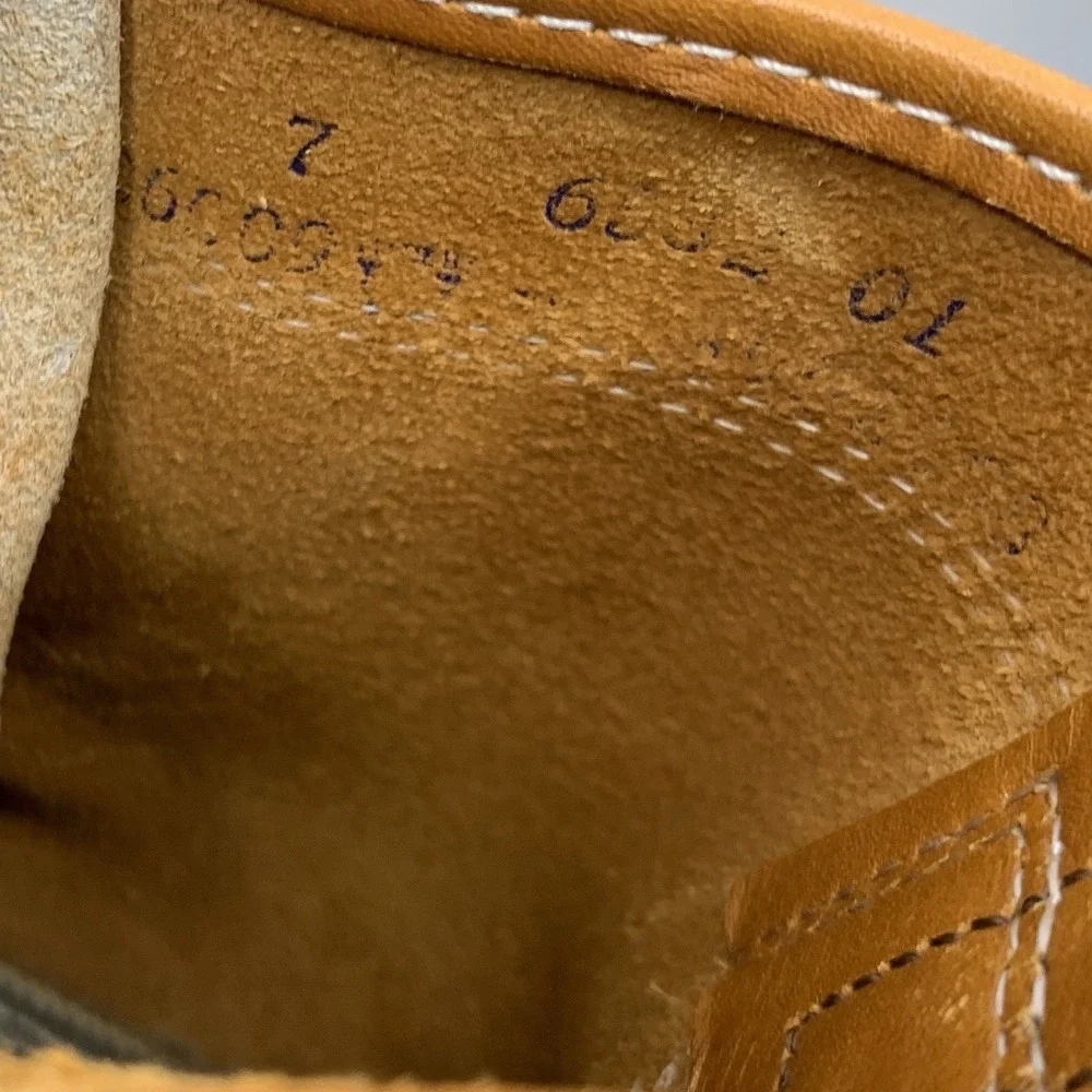 LL Bean Duck Boots Men Size 7 WIDE Shoes Brown Leather Rubber Mid 8